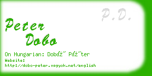peter dobo business card
