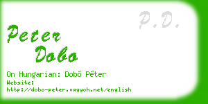 peter dobo business card